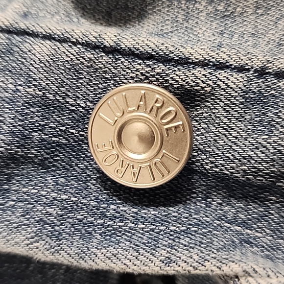 🔴 🔚🔜 SALE Lu La Roe Embroidered Strechy Jean Jacket - Picture 6 of 12